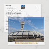 Montréal Canada Olympisch Stadion Modern Briefkaart (Voorkant / Achterkant)