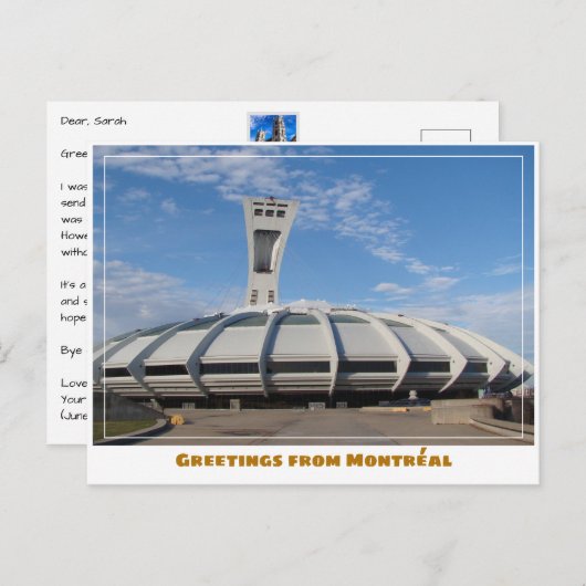 Montréal Canada Olympisch Stadion Modern Briefkaart (Voorkant / Achterkant)