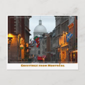 Montréal Canada Oude Stad bij Dusk Briefkaart (Voorkant)