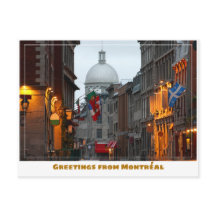 Montréal Canada Oude Stad bij Dusk