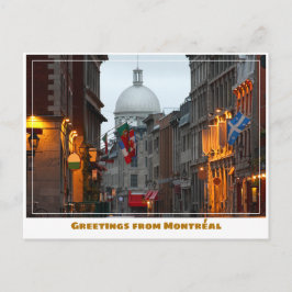 Montréal Canada Oude Stad bij Dusk Briefkaart