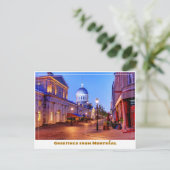 Montréal Canada Oude Stad Modern Briefkaart (Staand voorkant)