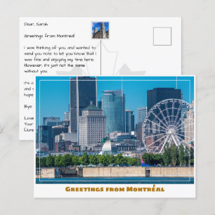 Montréal Canada Port & Skyline Modern Briefkaart