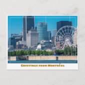 Montréal Canada Port & Skyline Modern Briefkaart (Voorkant)