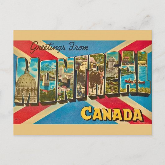 Montreal Canada Retro Ansichtkaart Briefkaart (Voorkant)