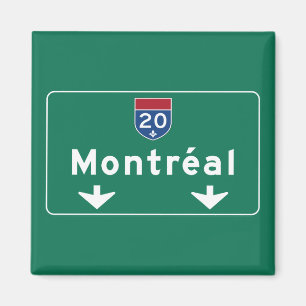 Montreal, Canada Road Sign Magneet