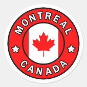 Montreal Canada Ronde Sticker (Voorkant)