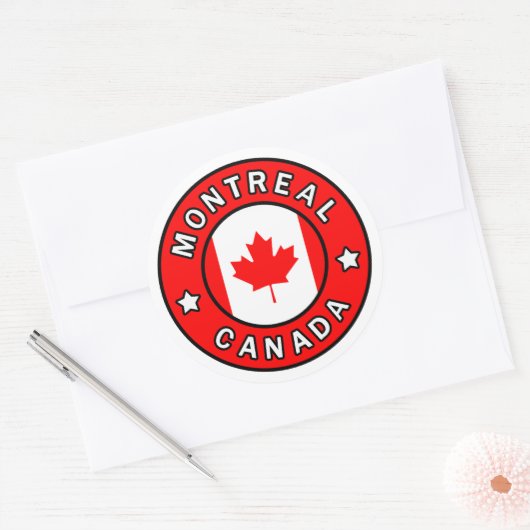 Montreal Canada Ronde Sticker (Envelop)