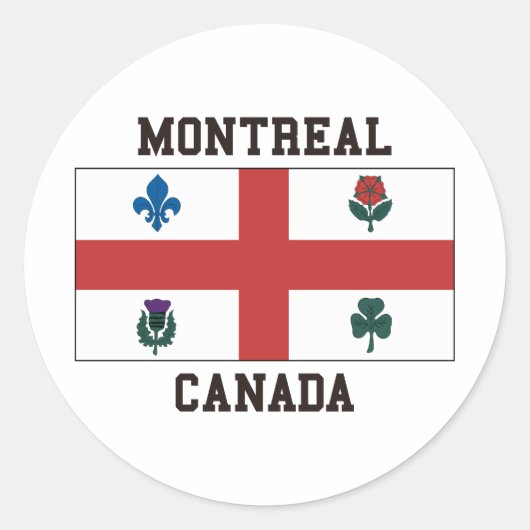 Montreal Canada Ronde Sticker (Voorkant)