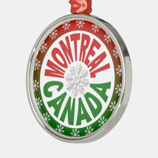 Montreal Canada rood groen ornament (Links)