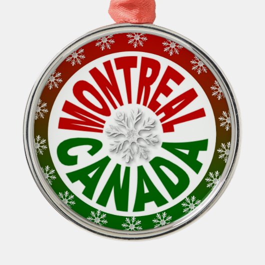 Montreal Canada rood groen ornament (Voorkant)