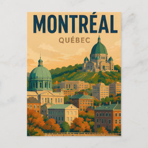 Montreal Canada Silhouet Historische Stad Reizen Briefkaart