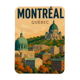 Montreal Canada Silhouet Historische Stad Reizen Magneet