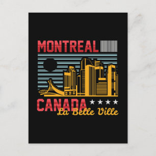 Montreal Canada Silhouette Retro Reis Grafisch ont Briefkaart