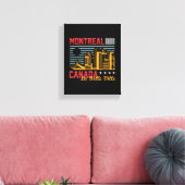 Montreal Canada Silhouette Retro Reis Grafisch Ont Canvas Afdruk (Insitu (Woonkamer))