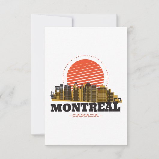  Montreal Canada Skyline Bedankkaart (Voorkant)