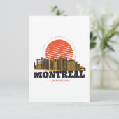  Montreal Canada Skyline Bedankkaart (Staand voorkant)