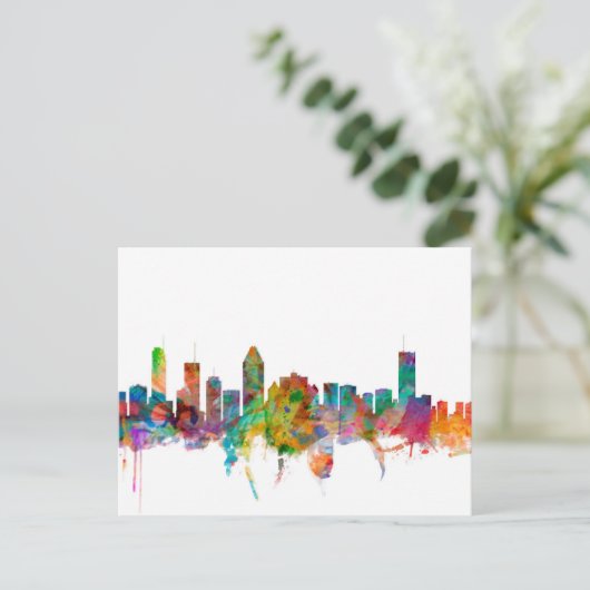 Montreal Canada Skyline Briefkaart (Staand voorkant)