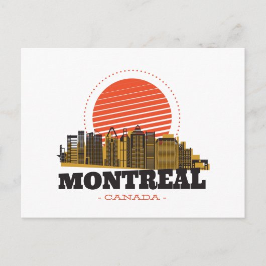 Montreal Canada Skyline Briefkaart (Voorkant)