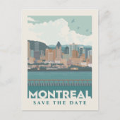 Montreal, Canada | Skyline | Datum opslaan Uitnodiging Briefkaart (Voorkant)