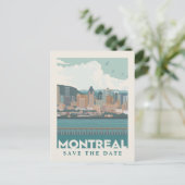 Montreal, Canada | Skyline | Datum opslaan Uitnodiging Briefkaart (Staand voorkant)
