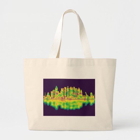 Montreal Canada Skyline Grote Tote Bag (Voorkant)