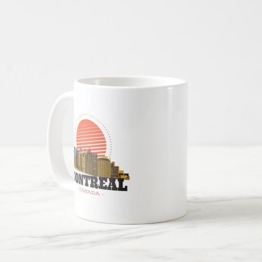  Montreal Canada Skyline Koffiemok (Voorkant links)