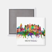 Montreal Canada Skyline Magneet (Voorkant / Achterkant)