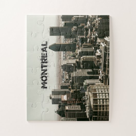 Montreal Canada Skyline met naam Legpuzzel (Verticaal)