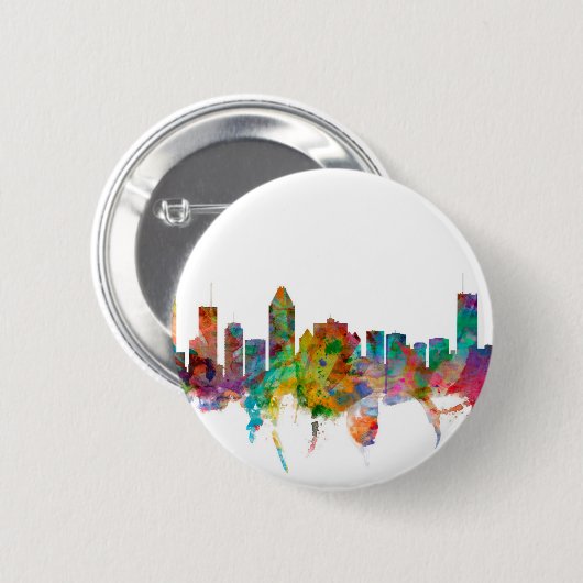 Montreal Canada Skyline Ronde Button 5,7 Cm (Voorkant /achterkant)