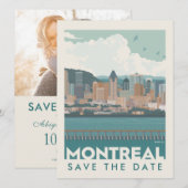 Montreal, Canada | Skyline | Save the date (Voorkant / Achterkant)