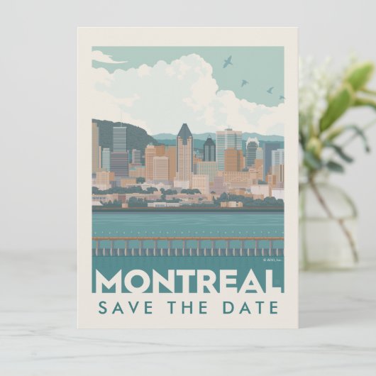 Montreal, Canada | Skyline | Save the date (Staand voorkant)