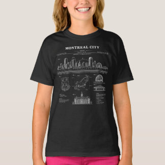 Montreal Canada Stadsontwerp T-shirt