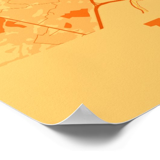 Montreal - Canada Sunset City Map Poster (Hoek)