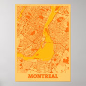 Montreal - Canada Sunset City Map Poster (Voorkant)