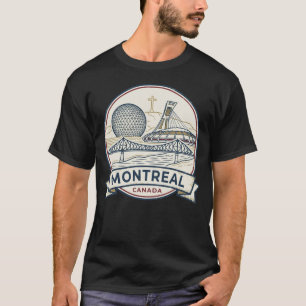 Montreal, Canada: T-shirt met vintage stadsprofiel