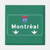 Montreal, Canada verkeersbord Magneet (Voorkant)