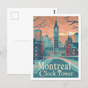 Montreal Canada Vintage Beroemde Reisplaats Briefkaart