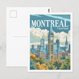 Montreal Canada Vintage Beroemde Reisplaats Briefkaart