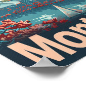 Montreal Canada Vintage Retro Reizen Illustratie Poster (Hoek)