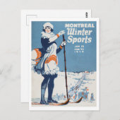 Montreal Canada Vintage Travel Briefkaart (Voorkant / Achterkant)