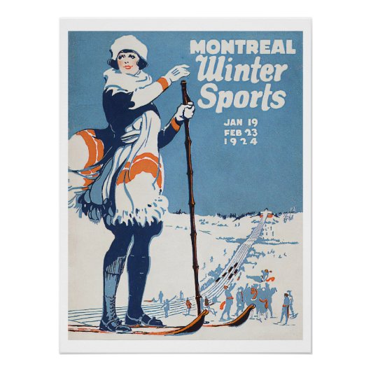 Montreal Canada Vintage Travel Briefkaart Perfect Poster (Voorkant)