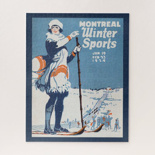 Montreal Canada Vintage Travel Poster Legpuzzel (Verticaal)