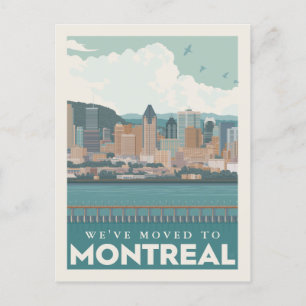 Montreal, Canada   We hebben ons verplaatst Uitnodiging Briefkaart