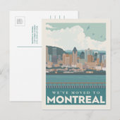 Montreal, Canada | We hebben ons verplaatst Uitnodiging Briefkaart (Voorkant / Achterkant)