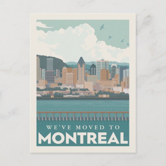 Montreal, Canada | We hebben ons verplaatst Uitnodiging Briefkaart (Voorkant)