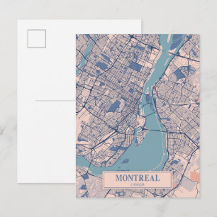 Montreal Canada Winderige Stad Kaart Reizen