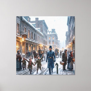 Montreal, Canada Winter 1851 Prent Canvas Afdruk