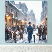 Montreal, Canada Winter 1851 Prent Canvas Afdruk (Insitu (Houten vloer))