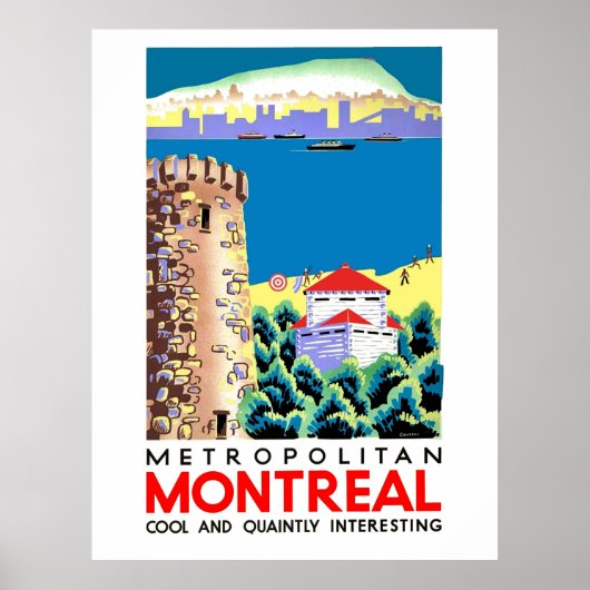Montreal, Canda, vintage-reizen Poster (Voorkant)